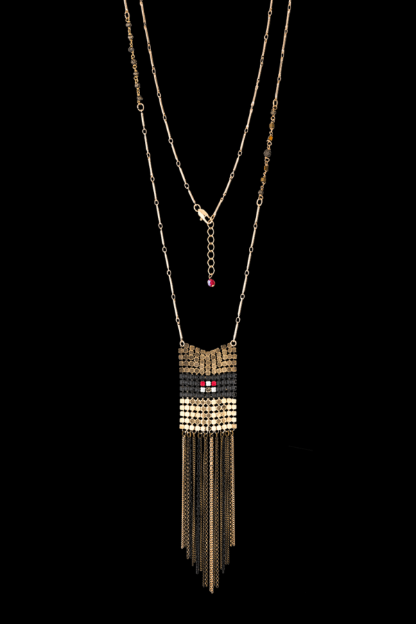 collier-snake-or-jaune-noir